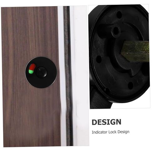 Zerodeko Privacy Indicator Door Lock Bathroom Stall Lock for Public Restrooms Quick Installation Engaged Vacant Indication for Commercial Use in Saudi Arabia