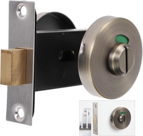 Lurrose Hotel Room Door Lock Stainless Steel Lock Vacant Occupied Indicator Keyless Door Handle for Office in Saudi Arabia