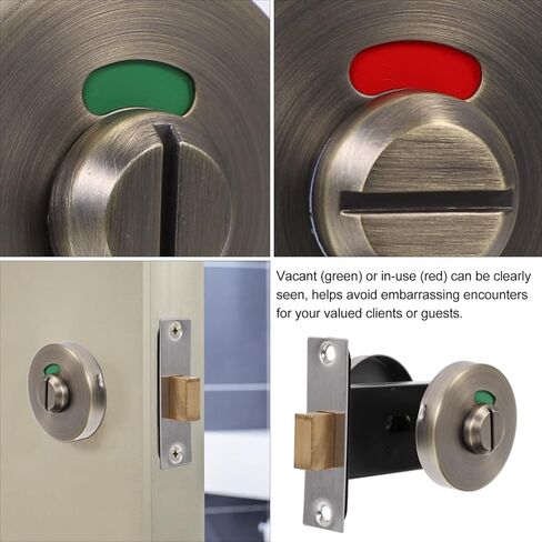 Lurrose Hotel Room Door Lock Stainless Steel Lock Vacant Occupied Indicator Keyless Door Handle for Office in Saudi Arabia