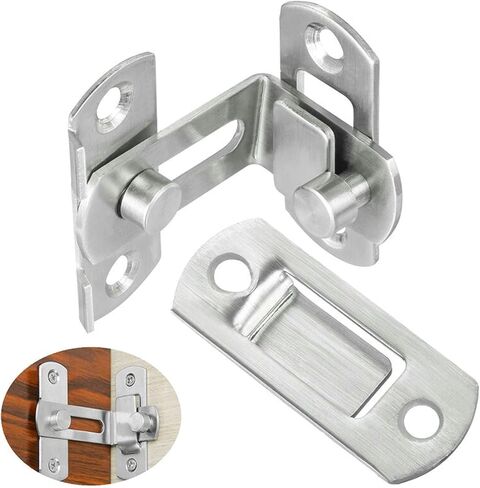 Slide Latch,Gate Bolt Lock,Bolt Sliding Door Lock, 3/4 Inch 90 Degree Right Angle Door Latch Hasp Bending Latch Buckle Bolt with Screws for Doors Bolt Sliding Lock Barrel (Color : 4inc ( Color : 4inch in Saudi Arabia
