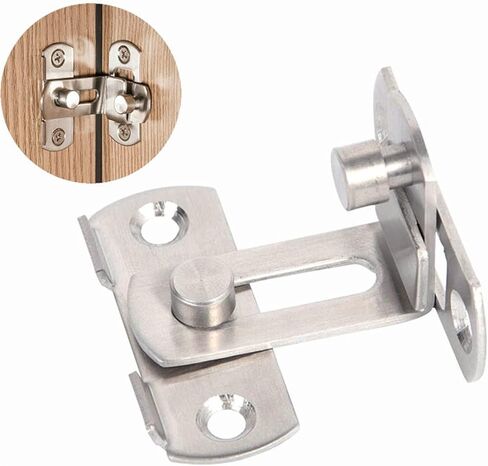 Slide Latch,Gate Bolt Lock,Bolt Sliding Door Lock, 3/4 Inch 90 Degree Right Angle Door Latch Hasp Bending Latch Buckle Bolt with Screws for Doors Bolt Sliding Lock Barrel (Color : 4inc ( Color : 4inch in Saudi Arabia