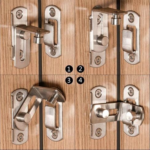 Slide Latch,Gate Bolt Lock,Bolt Sliding Door Lock, 3/4 Inch 90 Degree Right Angle Door Latch Hasp Bending Latch Buckle Bolt with Screws for Doors Bolt Sliding Lock Barrel (Color : 4inc ( Color : 4inch in Saudi Arabia