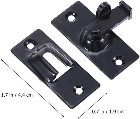 Slide Latch,Gate Bolt Lock,Bolt Sliding Door Lock, 1/2/4 Pcs 90 Degree Solid Door Latch Bolt 304 Stainless Steel Lock Sliding Door Right Angle Buckle 90 Degree Latch (Color : 1 PC Black, Size : 4.4X1. in Saudi Arabia