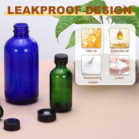 PATIKIL 3oz/60ml Round Glass Bottles with Leak-Proof Caps, Amber Sample Glass Bottle with Stickers Stainless Steel Funnel Replacement Cap for Homemade Essential Oil Perfume Extract in Saudi Arabia