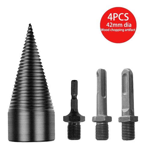 32mm Firewood Splitter Drill Bits Round/Square/Hex Shank Cutting Wood Splitter High Speed Steel Screw Splitting Cone Twist Auger 1Pcs in Saudi Arabia