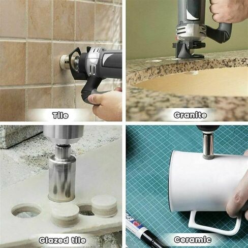 5 قطعة مجموعة لقمة مثقاب الماس 5-12 مللي متر أدوات الماس ثقب المنشار استخدام للزجاج بلاط رخامي أو الجرانيت الألياف الزجاجية لتقوم بها بنفسك أداة الملحقات in Kuwait