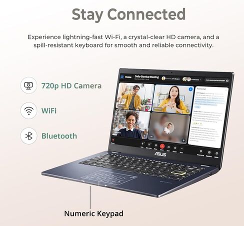 ASUS Zenbook 14 Laptop, 14" WUXGA OLED Touchscreen Display, 14-Cores Ultra 5-125H (Up to 4.50 GHz), 8GB RAM, 512GB PCIe 4.0, Backlit KB, WiFi 6E, Long Battery Life, USB-C, HDMI, PDG HDMI, Win 11 Pro in Saudi Arabia