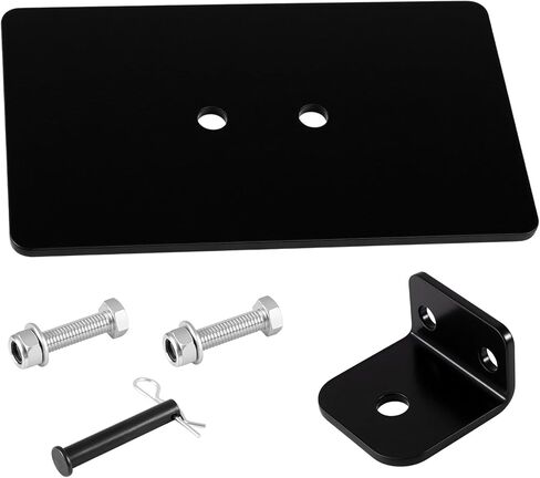 2 Pack Universal Rear Sled Receiver Hitch with Pin Heavy Duty Rear Snow Sled Tow Hitch Adapter for Linking Sleds, Alloy Steel Powder Coated (Black) in Saudi Arabia