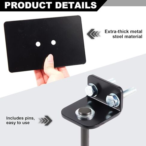 2 Pack Universal Rear Sled Receiver Hitch with Pin Heavy Duty Rear Snow Sled Tow Hitch Adapter for Linking Sleds, Alloy Steel Powder Coated (Black) in Saudi Arabia