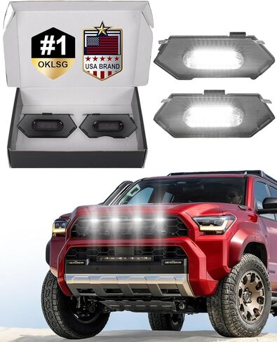 المصد الأمامي LED أضواء الشواية لعام 2025 2026 Toyota 4Runner TRD Pro Trailhunter Raptor Marker Lights Bars 6th Gen 4Runner الملحقات الخارجية (أبيض) in Kuwait