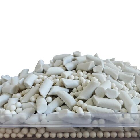 13 oz Rock Tumbler Media - Mixed Shape Non-Abrasive Ceramic Filler Pellets - 1/8" Balls & 1/5" x3/8" Angled Cylinders - Reusable Stone Polishing Media (13 OZ) in Saudi Arabia