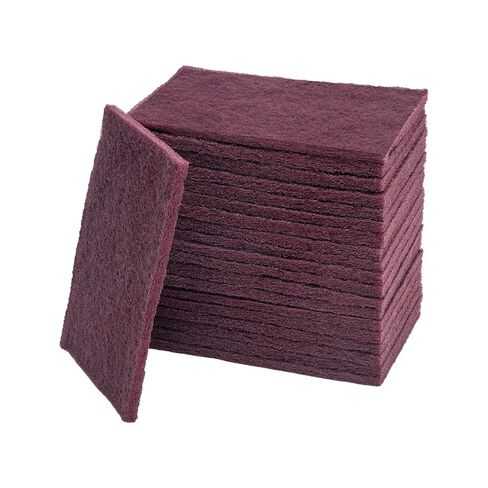 وسادات اليد الاحترافية للأغراض العامة من HYDRO MASTER، وسادات صنفرة كستنائية، وسادات تنظيف كاشطة شديدة التحمل، عبوة من 20 قطعة in Kuwait