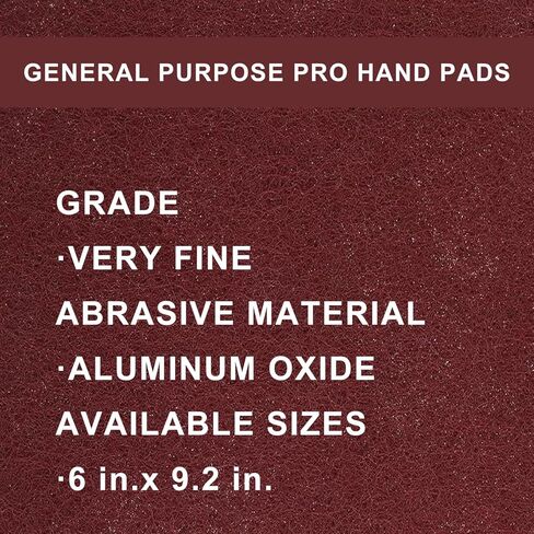 وسادات اليد الاحترافية للأغراض العامة من HYDRO MASTER، وسادات صنفرة كستنائية، وسادات تنظيف كاشطة شديدة التحمل، عبوة من 20 قطعة in Kuwait