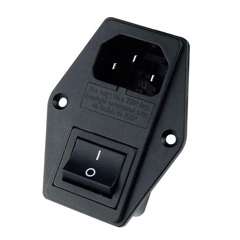 High Current AC Power Socket Three-core Appliance Socket with Double Insurance Switch and Light(Red,6A) in Saudi Arabia