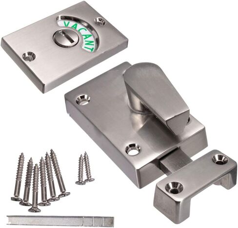 مؤشر قفل الباب، قفل حمام المرحاض، مزلاج كروم شاغر/مشغول يشير إلى DeadBolt العامة للحمامات العامة، مزلاج قفل باب الخصوصية (نيكل الساتان) in Saudi Arabia