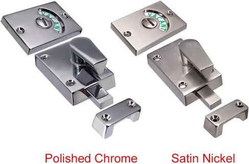 مؤشر قفل الباب، قفل حمام المرحاض، مزلاج كروم شاغر/مشغول يشير إلى DeadBolt العامة للحمامات العامة، مزلاج قفل باب الخصوصية (نيكل الساتان) in Saudi Arabia