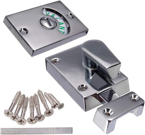 مؤشر قفل الباب، قفل حمام المرحاض، مزلاج كروم شاغر/مشغول يشير إلى DeadBolt العامة للحمامات العامة، مزلاج قفل باب الخصوصية (نيكل الساتان) in Saudi Arabia