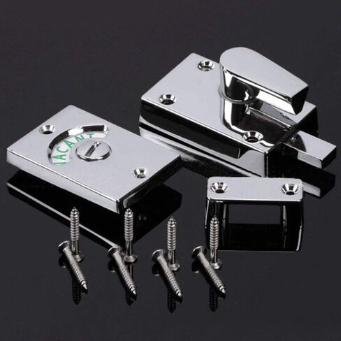 مؤشر قفل الباب، قفل حمام المرحاض، مزلاج كروم شاغر/مشغول يشير إلى DeadBolt العامة للحمامات العامة، مزلاج قفل باب الخصوصية (نيكل الساتان) in Saudi Arabia