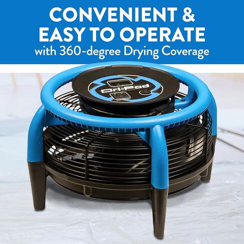 Dri-Eaz Dri-Pod Pro Omnidirectional Floor and Carpet Dryer, Ventilating Floor Dryer for Boats, RVs and Residential Use in Kuwait