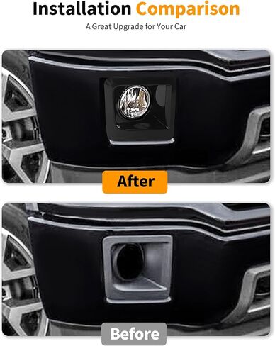 Hoolcar Chrome Front Fog Light Trim Cover Fit for GMC Sierra 2014 2015 Exterior Accessories Front Fog Lamp Decor Bezels Frame Spot Lights Bezel in Saudi Arabia