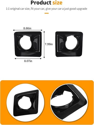 Hoolcar Chrome Front Fog Light Trim Cover Fit for GMC Sierra 2014 2015 Exterior Accessories Front Fog Lamp Decor Bezels Frame Spot Lights Bezel in Saudi Arabia