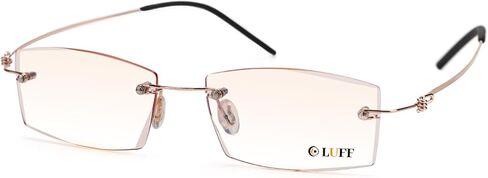 LUFF Feather-Light Rimless Reading Glasses for Women Men- 0.49oz, HD Lens, Portable Case - Perfect as Quick-Use Readers in Saudi Arabia