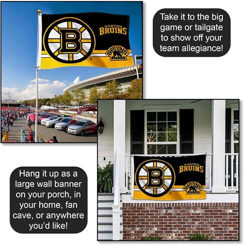 لافتة علم بشعار WinCraft Boston Bruins مقاس 3×5 أقدام in Kuwait