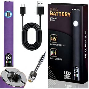 مكواة لحام لاسلكية احترافية ببطارية 510 خيط مع شاشة LED وتحكم دقيق في درجة الحرارة USB-Cقلم لحام بنفسجي كهربائي قابل لإعادة الشحن بقدرة 650 مللي أمبير في الساعة، عمل دقيق/إصلاح الأجهزة، تعديل 3 سرعات in Kuwait