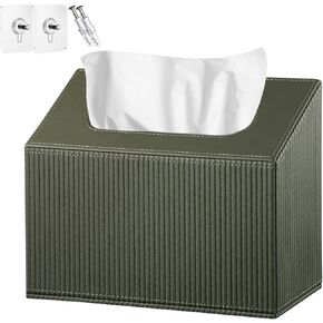 PUSU PU Leather Hand Towel Box Cover-Compatible with Disposable Paper Hand Towels, Wall-Mounted Paper Towel Dispenser Holder, Napkin Organizer for Bathroom, Kitchen, Restroom, Home Decor in Kuwait