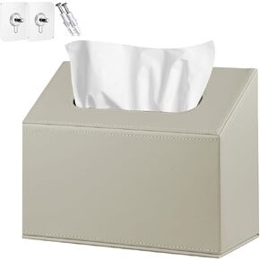 PUSU PU Leather Hand Towel Box Cover-Compatible with Disposable Paper Hand Towels, Wall-Mounted Paper Towel Dispenser Holder, Napkin Organizer for Bathroom, Kitchen, Restroom, Home Decor in Saudi Arabia
