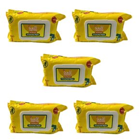 Pack of 5 Well Beginnings Hypoallergenic Unscented Wipes Dermatologist Tested Fragrance Free Soft & Strong, 120 Wipes in Saudi Arabia