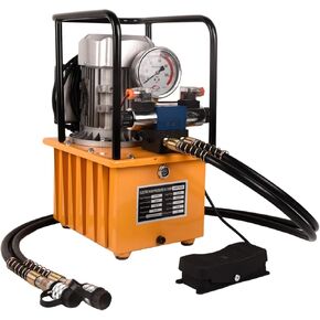 750W Electric Driven Hydraulic Pump Hydraulic Power Unit 110V,2 Speed 10000PSI 8.4Quart Double Acting Solenoid Valve for Punching,Bending,Double Acting Jacks 8L/2.1Gallon in Kuwait