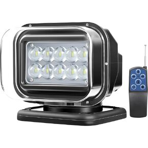 كشاف LED للشاحنة، ضوء بحث LED للتحكم عن بعد 50 وات 5000 لومن لقارب الصيد البحري بحث 360 درجة، كشاف بقعة شعاع ضوء 12 فولت 24 فولت، 6 مغناطيسات قوية مدمجة in Kuwait