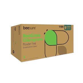 قفازات فحص خالية من مسحوق نيوجرين كلوروبرين BE1187 من BeeSure، 3.2 مل، أخضر، متوسط ​​(عبوة من 200 قطعة) in Kuwait