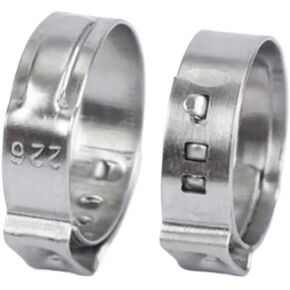 Stainless steel circlips, Hose Clamps Stainless Steel 304 Single Ear Assortment Kit 5.3mm to 50mm(7.3 9.0mm 20pcs) in Saudi Arabia