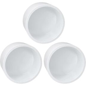 3 عبوات تركيب غطاء نهاية أنبوب PVC مقاس 3 بوصات (يناسب OD 3.5 بوصة)، جدول تركيب غطاء PVC سهل الارتداء مقاس 3 بوصة 40، أبيض SCH 40 in Kuwait