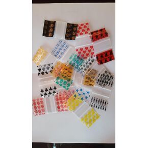 12510 Mini Ziplock Baggies 10 design 1000 bags 1.25"x1" in Saudi Arabia