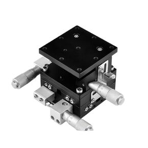 XYZ ثلاثة محاور خطية ضبط دقيق منصة تحمل تعديل الشريحة 60 * 60 مم XYZ60-LM-2 سكة توجيه أفقية مزدوجة in Kuwait