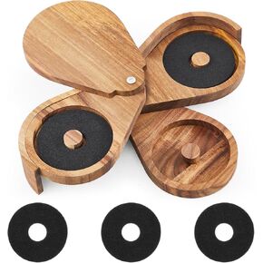 Mifoci Bamboo 5 Tier Margarita Salt Rimmer Set Magnetic Rimming Station with Lid and 5 Sponges Bar Glass Rimmer Home Bar Accessories for Cocktails Drinks House Party Bartender Supplies in Kuwait