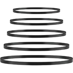 5 قطع حزام القرص الدوار، أحزمة كاسيت مطاطية سوداء، استبدال حزام مشغل التسجيل بعرض 5 مم، مناسب لمعظم الأقراص الدوارة التي تعمل بالحزام، لاستبدال حزام مشغل التسجيل AT-PL50 AT-LP60، 5 in Kuwait