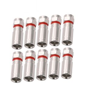 10Pcs/lot RG6 Compression Connector F Pressure Connector RF F Coaxial in Kuwait