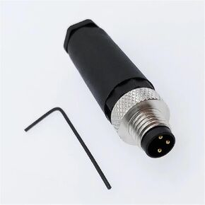 1 قطعة M8 الاستشعار موصل زاوية مستقيمة المسمار اقتران ملولب 3 4 دبوس شفة المقبس الخلفي جبل 1 قطعة (T) in Kuwait