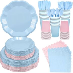 NatNarr 175 قطعة من الأطباق والمناديل الخضراء المريمية، 25 ضيفًا من لوازم الحفلات الخضراء المريمية تتضمن طبق ورقي منديل وشوك وسكاكين وأدوات مائدة بلاستيكية للاستعمال مرة واحدة لحفلات الزفاف وحفلات استقبال المولود الجديد وأعياد الميلاد in Kuwait