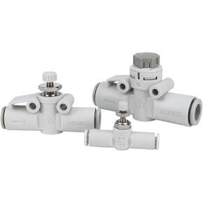 Cylinder Throttle Valve AS1201F-M5-04A Pneumatic Air Pipe Joint Speed Control AS2201F-01-06SA/08 1Pcs(AS2002F-06-螺母锁紧) in Kuwait