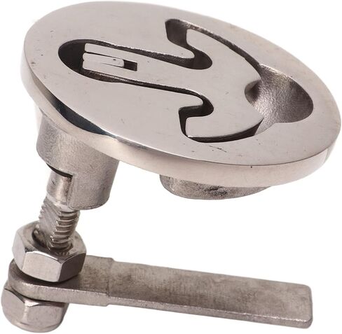 Boat Cam Latch, 316 Stainless Steel Marine Hatch Pull, Large Ring with Non Lock Handle, Ideal for Boats and Yachts, Simple Installation, Smooth and Durable, Suitable for Yachts in Saudi Arabia