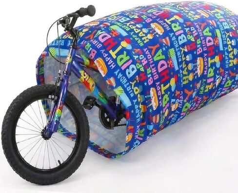 Pickmesh 1 Pcs Happy Birthday Drawstring Gift Bag 20 x 28 Inch Extra Large Baby Shower Bag Reusable Fabric Blue Baby Shower Wrapping Pouch for Gender Reveal Gift Wrapping Decoration(Blue Birthday) in Kuwait