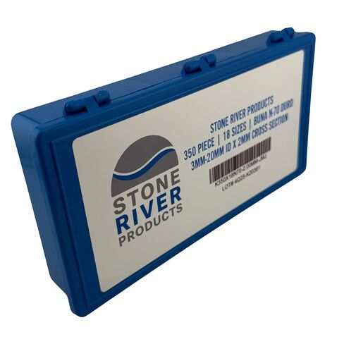 مجموعة حلقات دائرية مترية من Stone River Products 350 قطعة، 18 مقاسًا 3 مم - 20 مم معرف × 2 مم CS، مجموعة أختام مطاطية من Buna-N NBR 70A من النتريل للسيارات الهوائية الهيدروليكية، تتضمن الحافظة in Kuwait
