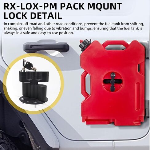 RX-LOX-PM Pack Mount Lock 2 Pack with Keys - Upgraded, Sturdy & Durable, Compatible with Rotopax Gasoline Pack, Water Pack, Fuelpax Standard Pack, Rotopax Mount in Saudi Arabia
