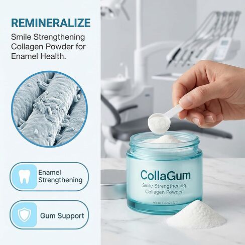 مسحوق الكولاجين للأسنان، مسحوق الكولاجين لتقوية ابتسامة الكولاجين للثة، مسحوق العناية بمعجون الأسنان هيدروكسيباتيت لحماية اللثة للأسنان in Kuwait