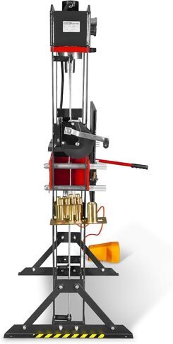 مكبس متجر هوائي/هيدروليكي بإطار على شكل حرف H من MechMaxx 30 طن مع ونش يدوي ومجموعة دبوس ضغط، إطار فولاذي ملحوم بالكامل، حارس أمان، تحكم في دواسة القدم، HSP30 in Kuwait